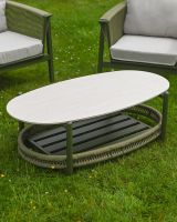 The "Chester" 4-Seater Outdoor Furniture Set - Green Table Top Close Up The "Chester" 4-Seater Outdoor Furniture Set - Green Table Top Close Up