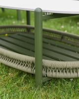 The "Chester" 4-Seater Outdoor Furniture Set - Green Table Leg Close Up The "Chester" 4-Seater Outdoor Furniture Set - Green Table Leg Close Up