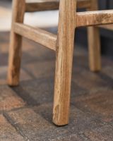 Hand crafted mango wood with comfortable foot rests on each side.