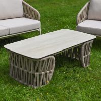 "Maldives Luxury" Rope 4-Seater Garden Lounge Set Table Close Up