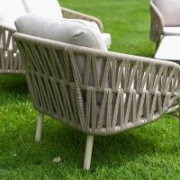 "Maldives Luxury" Rope 4-Seater Garden Lounge Set Back Of Chair Detail Shot
