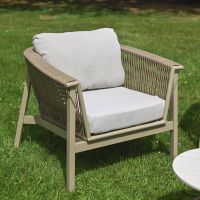 The "Chester" 4-Seater Outdoor Furniture Set - Champagne Single Chair