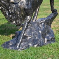 Elk on Rock Sculpture 