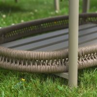 The "Chester" 4-Seater Outdoor Furniture Set - Champagne Rope Close Up