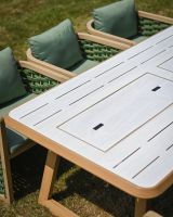 "The Imelda" Six Seater Garden Lounge And BBQ Furniture Set Table Close Up "The Imelda" Six Seater Garden Lounge And BBQ Furniture Set Table Close Up