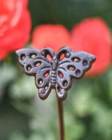 Butterfly Natural Steel Plant Support - 5FT close up