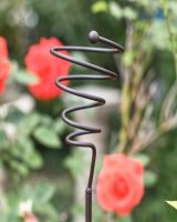 Spiral natural steel plant support - 5ft close up