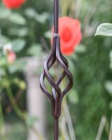 Spiral Hook Natural Steel Plant Support- 5FT support detailing