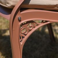 The “Rose Filigree” Deluxe 4-Seater Outdoor Dining Set - Terracotta 