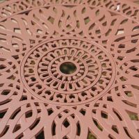 The “Rose Filigree” Deluxe 4-Seater Outdoor Dining Set - Terracotta Centre Table Close Up