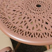 The “Astoria” Deluxe 4-Seater Outdoor Dining Set - Terracotta Table Close Up