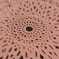 The “Astoria” Deluxe 4-Seater Outdoor Dining Set - Terracotta Centre Of The Table Close Up