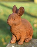 "Nibbles" Cast Iron Rabbit Garden Sculpture 