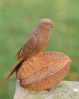 Rustic "Bird On Seed" Garden Sculpture Rustic "Bird On Seed" Garden Sculpture