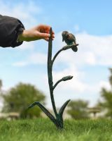 Rustic Cast Auminium "Hunting Kingfisher" in Verdigris with Hand for Scale Rustic Cast Auminium "Hunting Kingfisher" in Verdigris with Hand for Scale