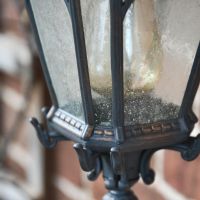 Close up of lantern and framework 