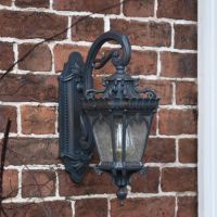 "Cotsworld Collection" Medium Ornate Bronze Top Fix Wall Lantern