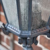 Close up of Wall Lantern and Antique Bronze Finish 