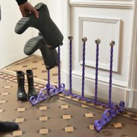 “Thedenwood” Lilac Three Pair Welly Rack with Boots 