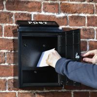 Opening Door of "Red Rose" Wall Mounted Post Box Opening Door of "Red Rose" Wall Mounted Post Box