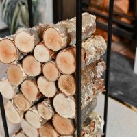 Close-Up of Sides of Tall Open Sided Log Holder