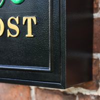 Close up of Metal Post Box Frame 