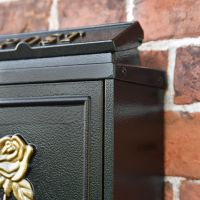 Close up of Wall Mounted Post Box & Lid 