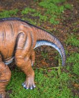 "Primeval Protector" Triceratops Fibreglass Garden Sculpture close up of tail