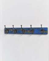 Reclaimed Wood & Iron Coat Hooks - Five