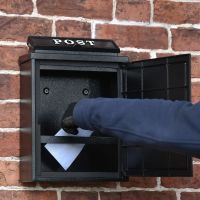 "White Westie" Post Box Lockable Door Open "White Westie" Post Box Lockable Door Open