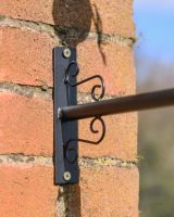 Steel Robin On Branch Weathervane wall mount with scroll detail