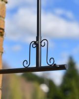 Steel Robin On Branch Weathervane scroll detailing