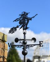 Witch on her broom weathervane Witch on her broom weathervane