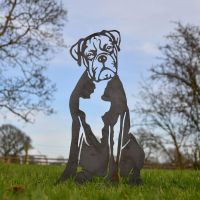 Unfinished Metal Boxer Silhouette Unfinished Metal Boxer Silhouette