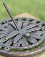 Aged Iron Verdigris Dragonfly Sundial In Situ 
