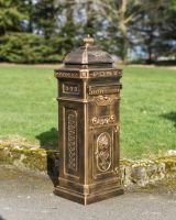 “Raventree” Deluxe Camden Free Standing Post Box in Brushed Gold