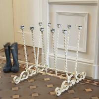 "Bramthatch" Wrought Iron 5 Pair Boot Rack "Bramthatch" Wrought Iron 5 Pair Boot Rack