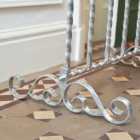 Close up of Silver 3 Pair Welly Rack 