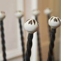 Close up of ceramic balls on Welly Rack Close up of ceramic balls on Welly Rack