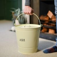 Cream Ash Bucket with Handle 