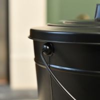 Close up of Black Ash Bucket  Close up of Black Ash Bucket