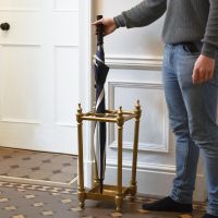 Antique Brass "Square" Umbrella Stand in Situ 