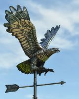 Close up of intricate detail detail on garden weathervane