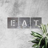 "EAT" Scrabble Square Letters 