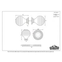 Ebony Beehive door knobs With Polished Brass Rose Ebony Beehive door knobs With Polished Brass Rose