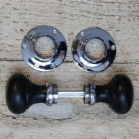 Ebony Door Knobs in a Bun Style