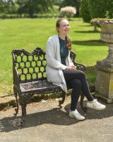 Scale image of cast aluminium garden bench