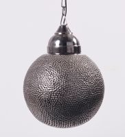 "Santorani" Perforated Nickel Ball Pendant Light 