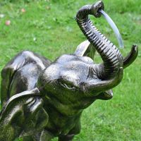 Elephant Calf Water Fountain in a Bronze Finish