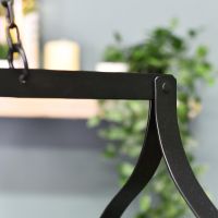Close-up of the Black Finish on the "Ellesmere" Hanging Saucepan Rack